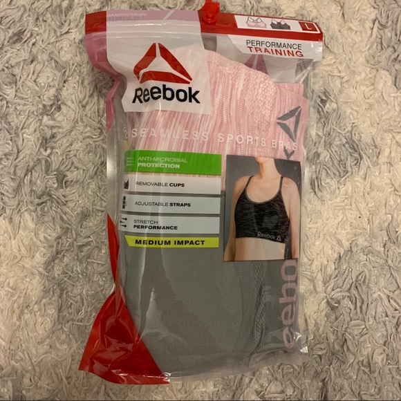 Reebok 2pc Seamless Sports Bra Set NIB Y2 - Picture 7 of 9
